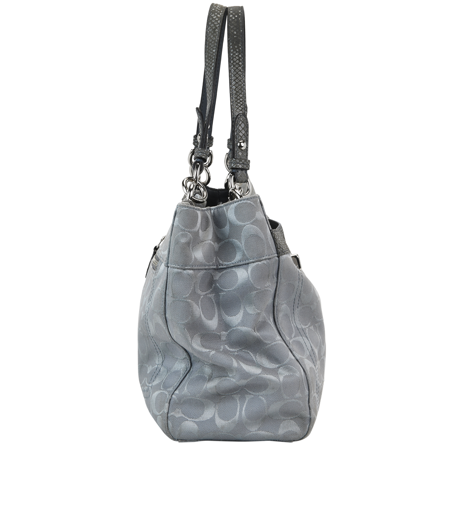 Signature Penelope, &pound;90, Handbags, Grey, Canvas, Side view